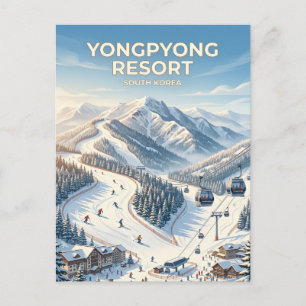 Carte Postale Station de ski de Yongpyong Corée du Sud