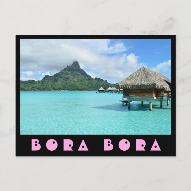 Carte Postale Station de vacances d'Overwater dans la lagune de (Devant)