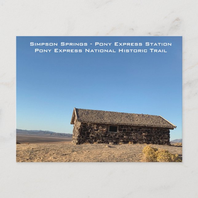 Carte Postale Station d'Express de Simpson Springs Pony (Devant)