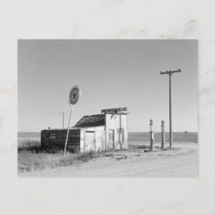 Carte Postale Station-service abandonné, 1937