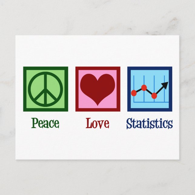 Carte Postale Statistiques de l'amour pour la paix (Devant)