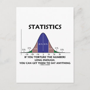 Carte Postale Statistiques Si Vous Tortuez Les Chiffres Assez Lo