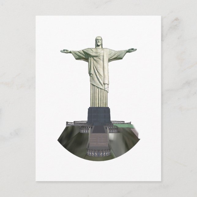 Carte Postale Statue : Christ Rédempteur : Modèle 3D : (Devant)