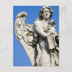 Carte Postale Statue d'ange, Ponte Sant'Angelo, Rome, Italie