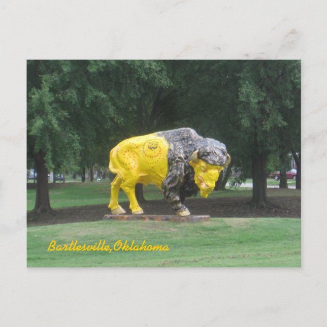 Carte Postale Statue de bison (Devant)
