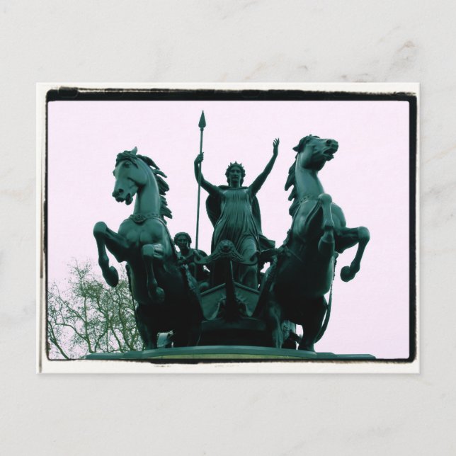 Carte Postale Statue de Boadicea - Pont de Westminster - London  (Devant)
