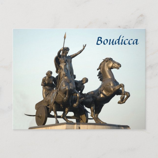 Carte Postale Statue de Boudicca à Londres photo souvenir (Devant)