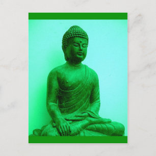 Carte Postale Statue de bronze vert bouddha de Sharles
