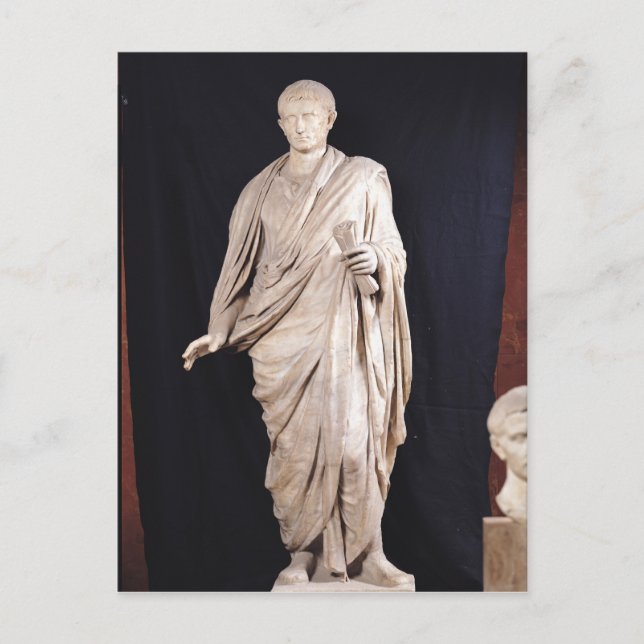 Carte Postale Statue de César Auguste (Devant)