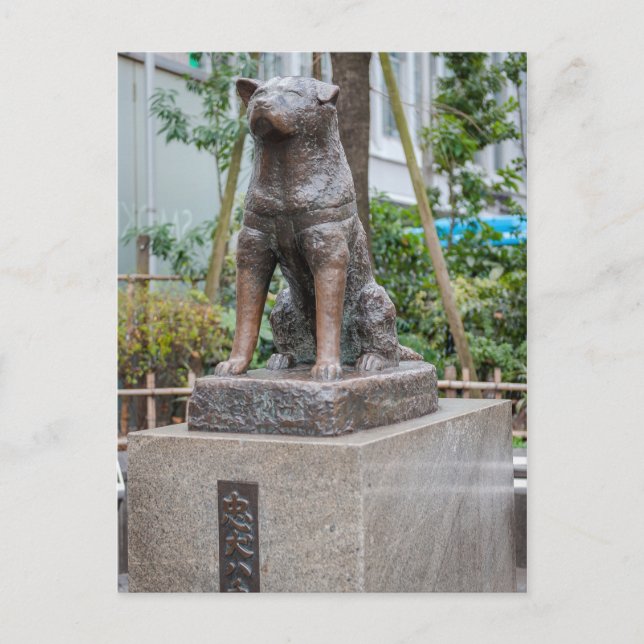 Carte Postale Statue de Chuken Hachiko (Devant)
