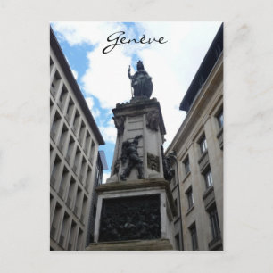 Carte Postale statue de genève