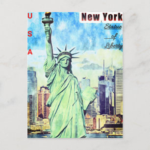 Carte postale (* Statue de la Liberté)