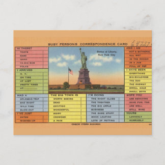Carte Postale Statue de la Liberté