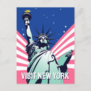 Carte Postale Statue de la Liberté des Etats-Unis - Visiter New 