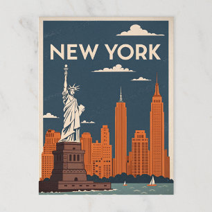 Carte Postale Statue de la Liberté en New York classique
