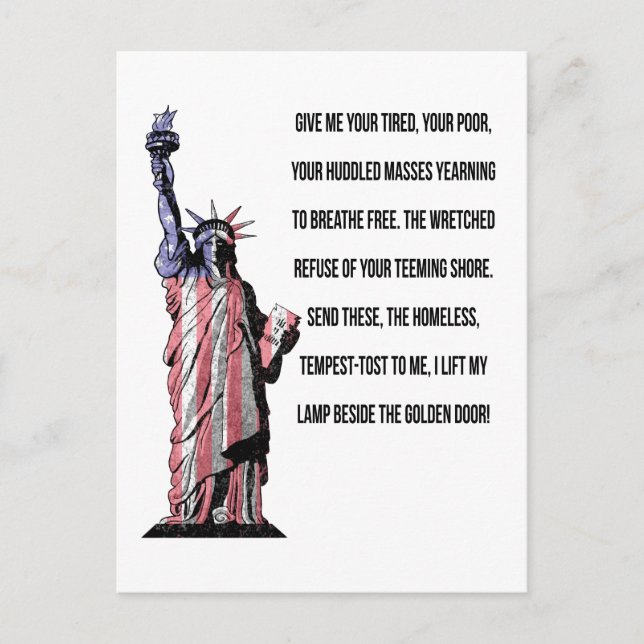Carte Postale Statue De La Liberté Le Nouveau Colosse (Devant)