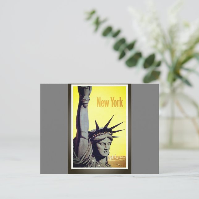 Carte Postale Statue De La Liberté, New York (Debout devant)