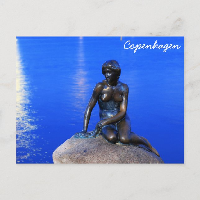 Carte Postale Statue de la petite sirène, Copenhague, Danemark (Devant)