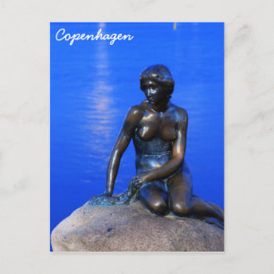 Carte Postale Statue de la petite sirène, Copenhague, Danemark