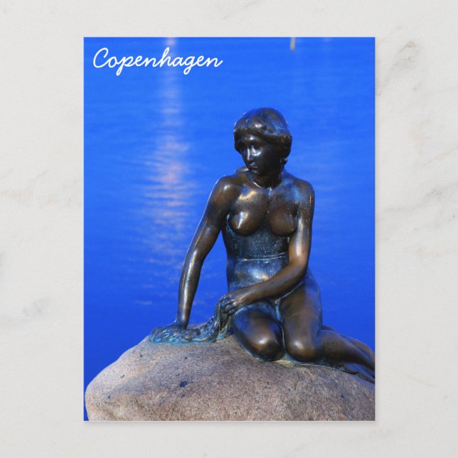 Carte Postale Statue de la petite sirène, Copenhague, Danemark (Devant)