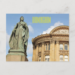 Carte Postale Statue de la reine Victoria à Birmingham, Angleter