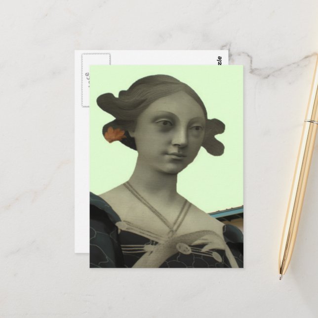 Carte Postale Statue de Lady (Devant/Arrière en situation)
