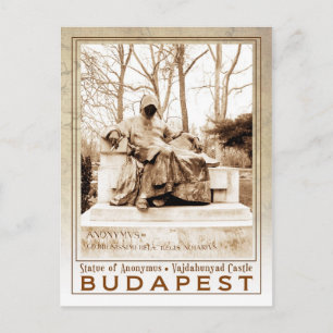 Carte Postale Statue de l'Anonymus au château de Vajdahunyad, Bu