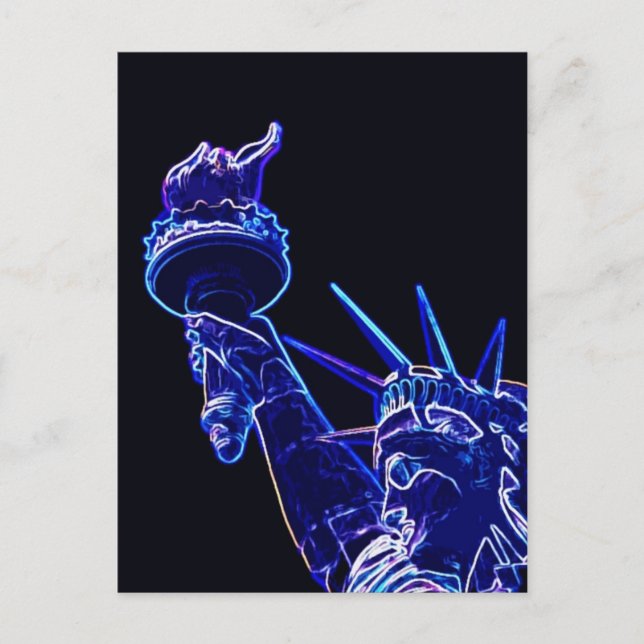 Carte Postale Statue de Liberty Pop Art (Devant)