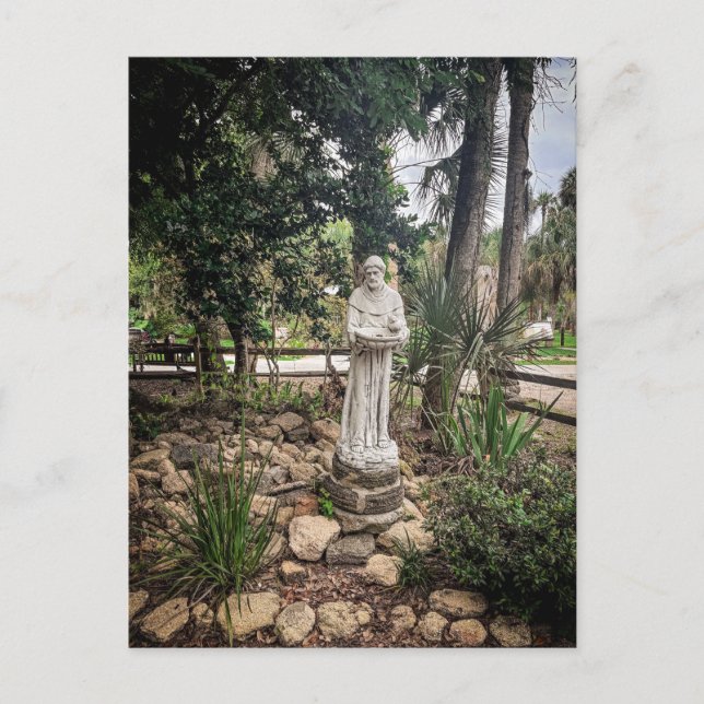 Carte Postale Statue de moine (Devant)