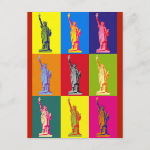 Carte Postale Statue de New York City Liberty Pop Art