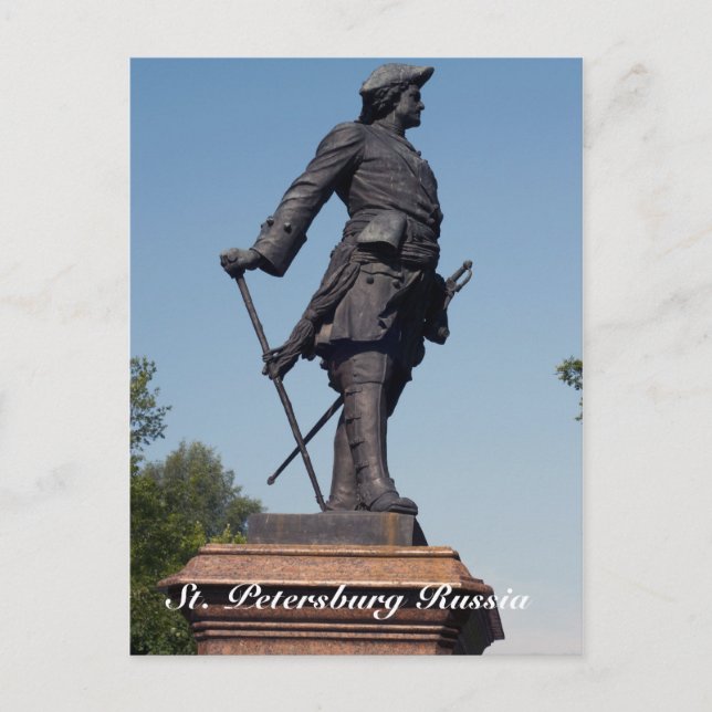 Carte Postale Statue de Pierre le Grand, Saint-Pétersbourg Russi (Devant)