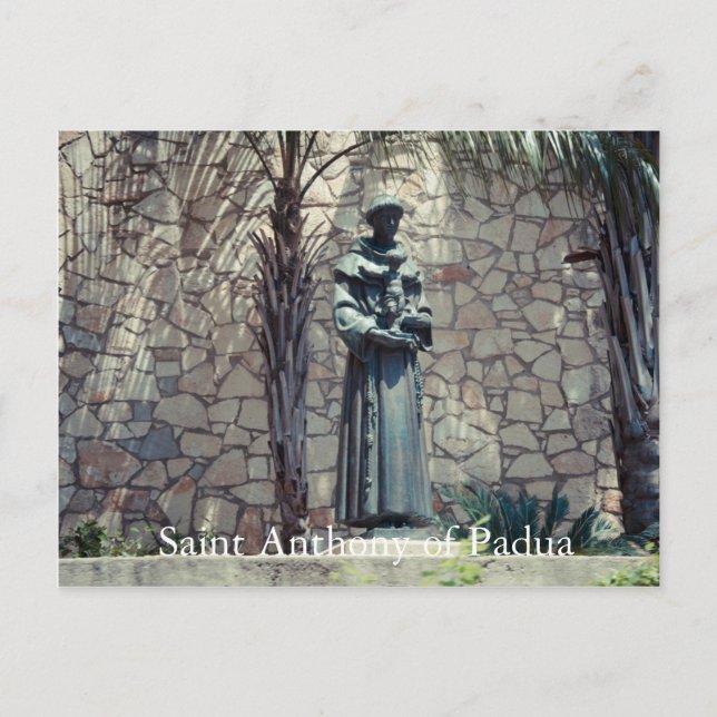 Carte Postale Statue de saint Anthony de Padoue Riverwalk (Devant)