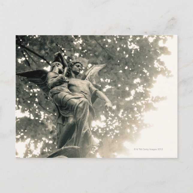 Carte Postale Statue de saint Michel, cimetière de Pere Lachaise (Devant)