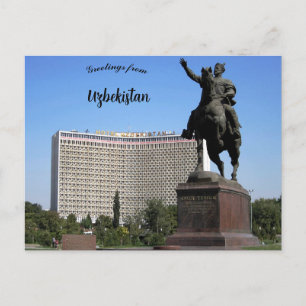 Carte Postale Statue de Tamerlan Tachkent Ouzbékistan