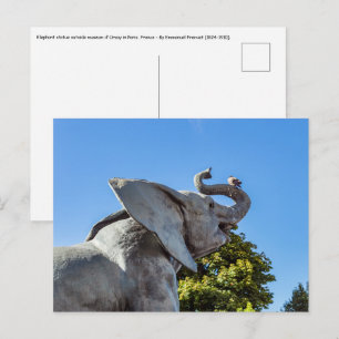 Carte Postale Statue d'éléphant devant le musée d'Orsay à Paris