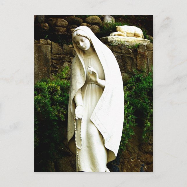 Carte Postale Statue du jardin de la Vierge Marie (Devant)
