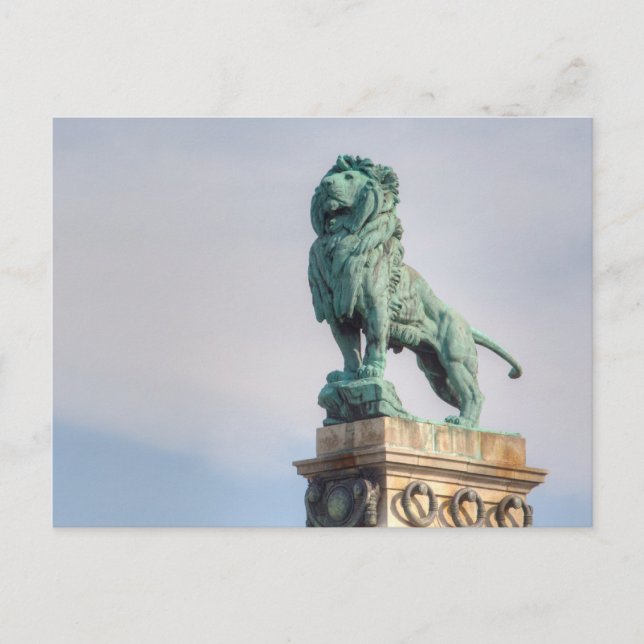 Carte Postale Statue du lion bronze (Devant)