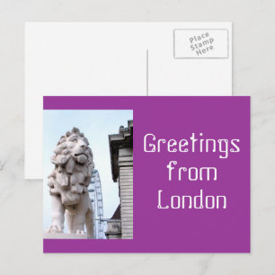 Carte Postale Statue du Lion de Londres