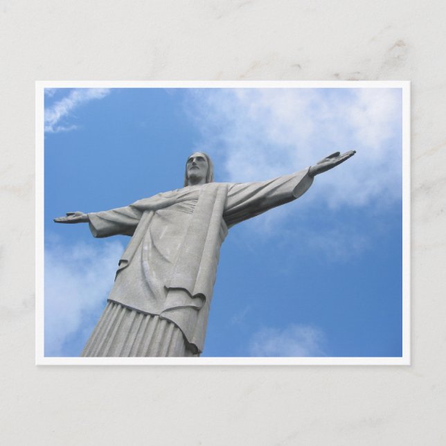 Carte Postale statue du rédempteur de Rio (Devant)