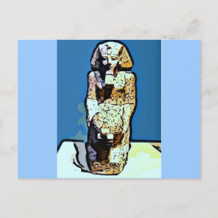 Carte Postale Statue égyptienne de dessin animé