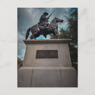 Carte Postale Statue équestre de soldat historique