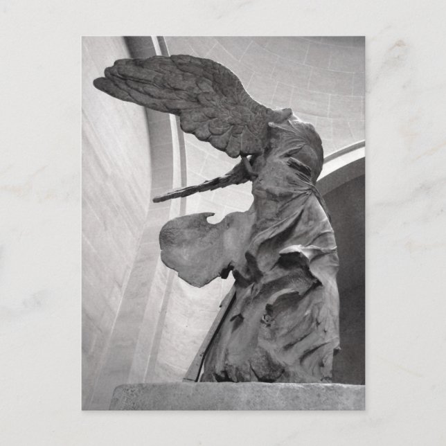 Carte Postale Statue grecque Victoire ailée de Samothrace Nike (Devant)