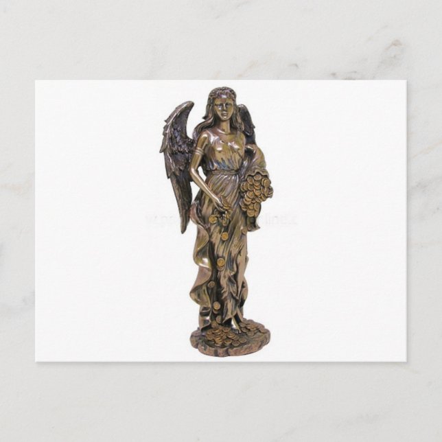 CARTE POSTALE STATUE GREEK LADY FORTUNA (Devant)