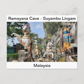 Carte Postale Statue hindoue en calèche à Ramayana Cave