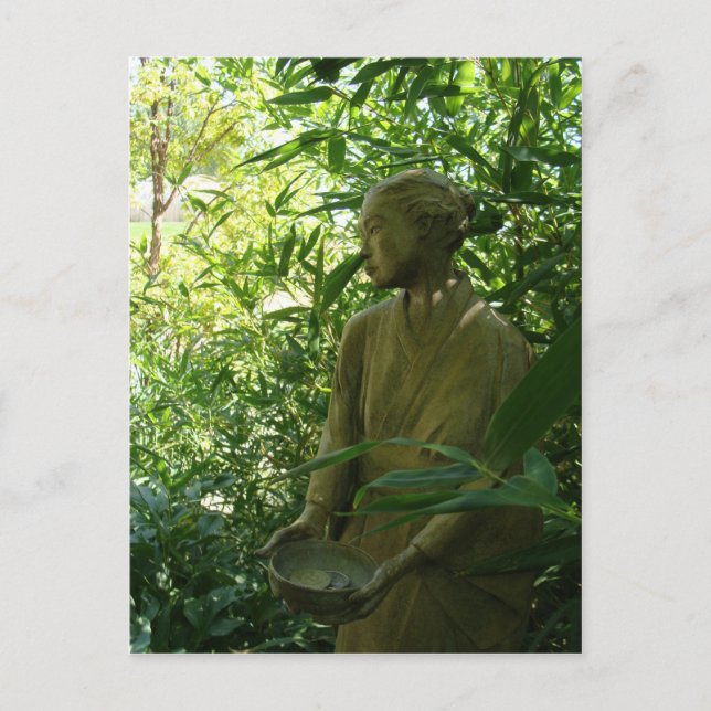 Carte Postale Statue japonaise de jardin (Devant)
