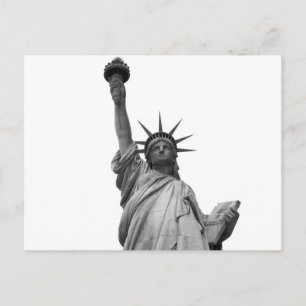Carte Postale Statue noire et blanche de la Liberté