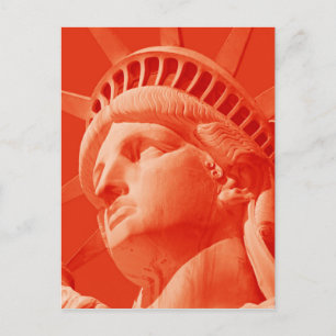 Carte Postale Statue rouge de la Liberté