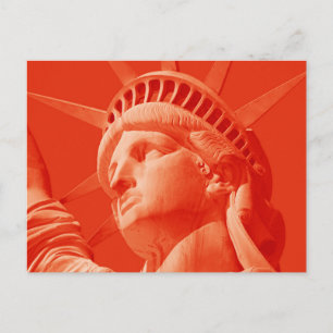 Carte Postale Statue rouge de la Liberté