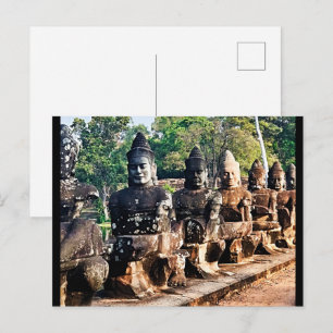 Carte Postale Statues de dieux d'Angkor Thom 