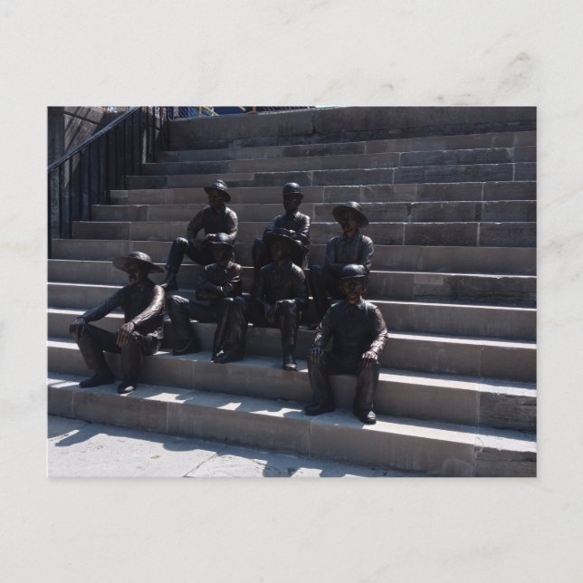 Carte Postale Statues des travailleurs du canal Erie (Devant)